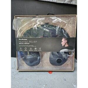 New Brookstone Heated Relief Neck Wrap Stress Relief